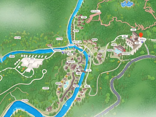 陕西结合景区手绘地图智慧导览和720全景技术，可以让景区更加“动”起来，为游客提供更加身临其境的导览体验。